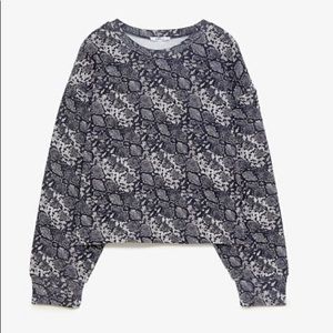 Zara Snake Print Sweatshirt